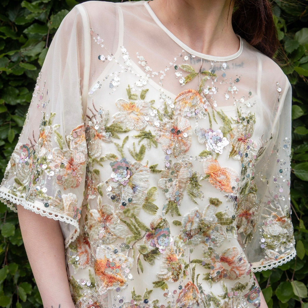Embroidered Floral Spring Summer Co Ord Set
