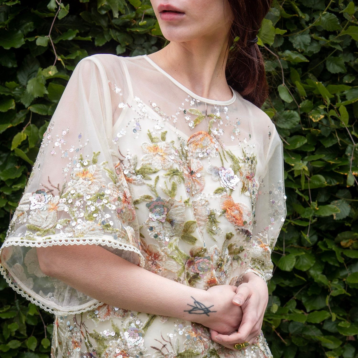 Embroidered Floral Spring Summer Co Ord Set