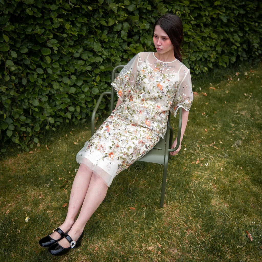 Embroidered Floral Spring Summer Co Ord Set