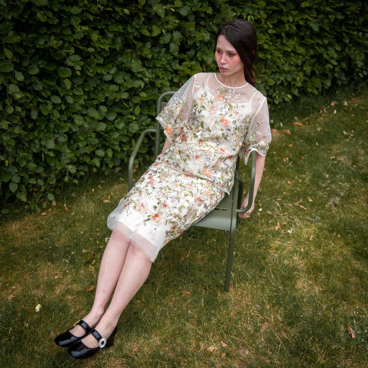 Embroidered Floral Spring Summer Co Ord Set