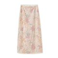 Pastel Floral Embroidered Detail Skirt