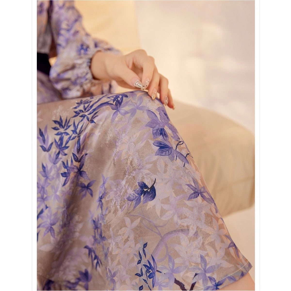 Bamboo Slim-Fit Jacquard Silk Dress