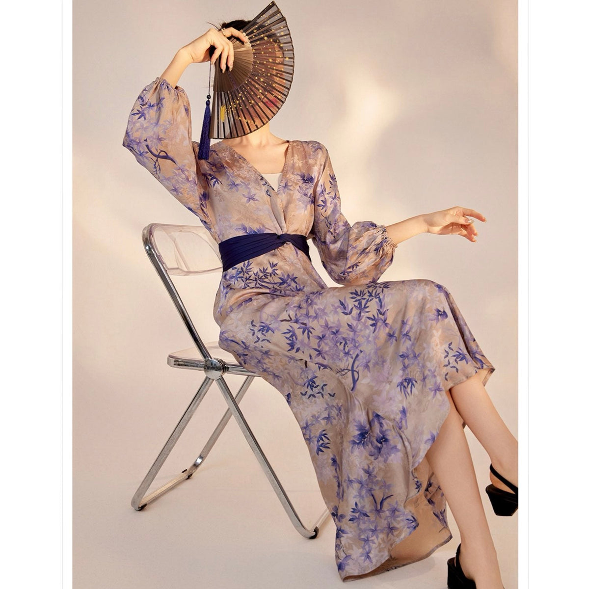 Bamboo Slim-Fit Jacquard Silk Dress