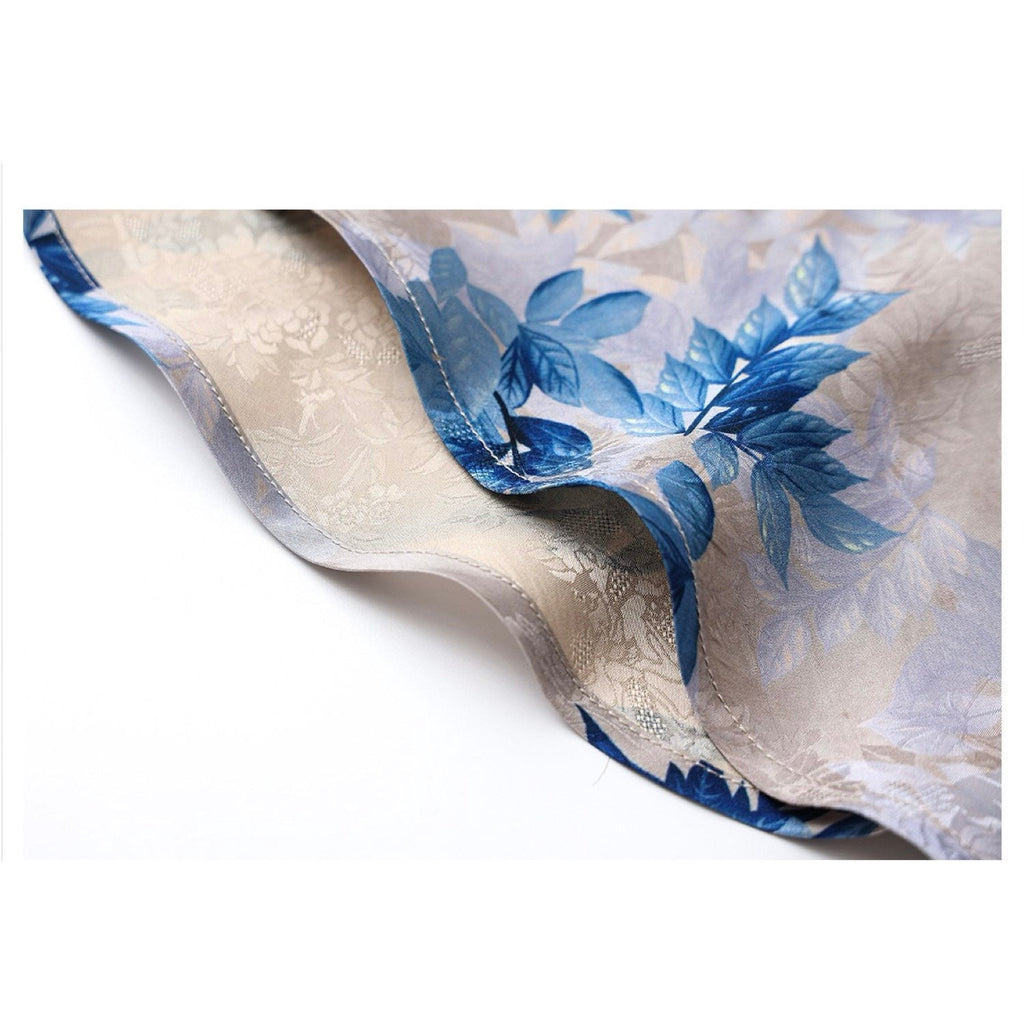 Bamboo Slim-Fit Jacquard Silk Dress