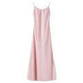 Slim-Fit Silk Pink Long Dress