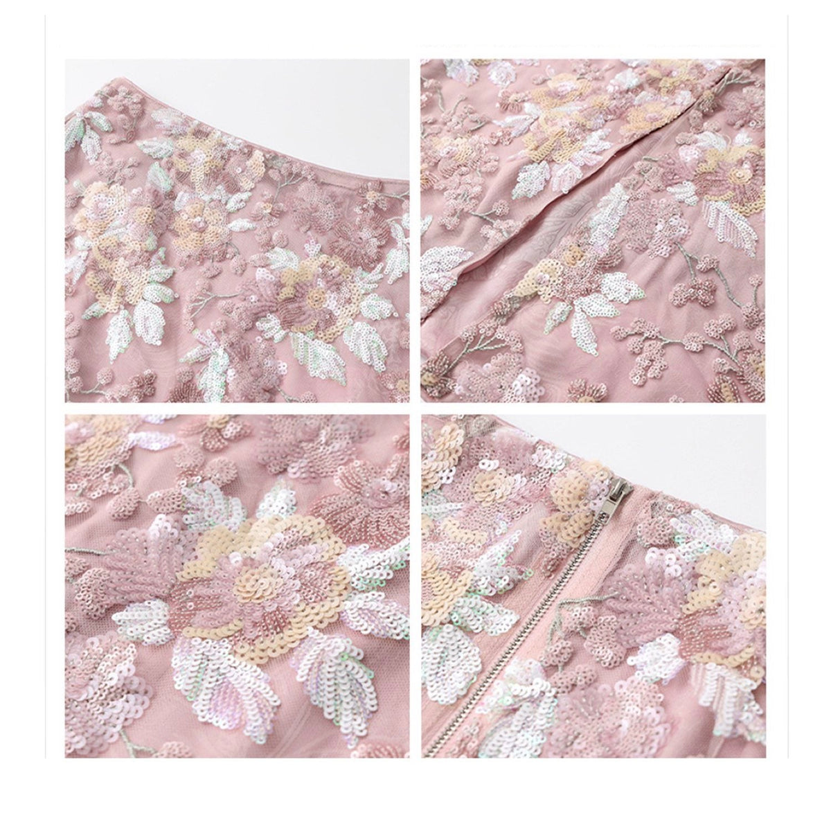 Embroidered Blush Pink Flowers Co Ord Set