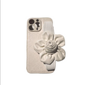 Floral Wrist  Phone Case Hand Holder White