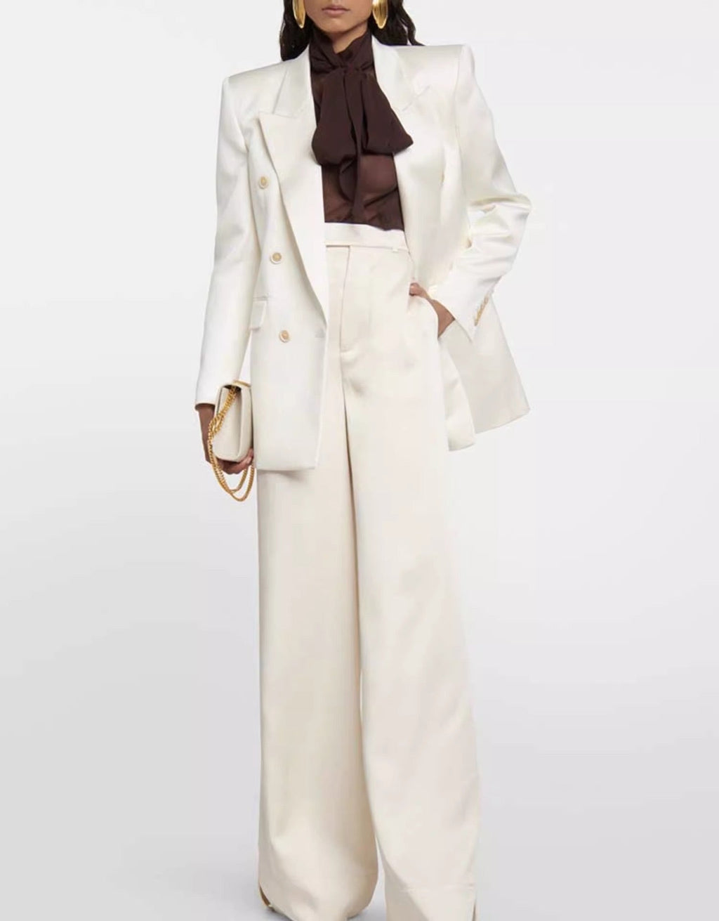 Elegant Mulberry Silk Suite Coat Top