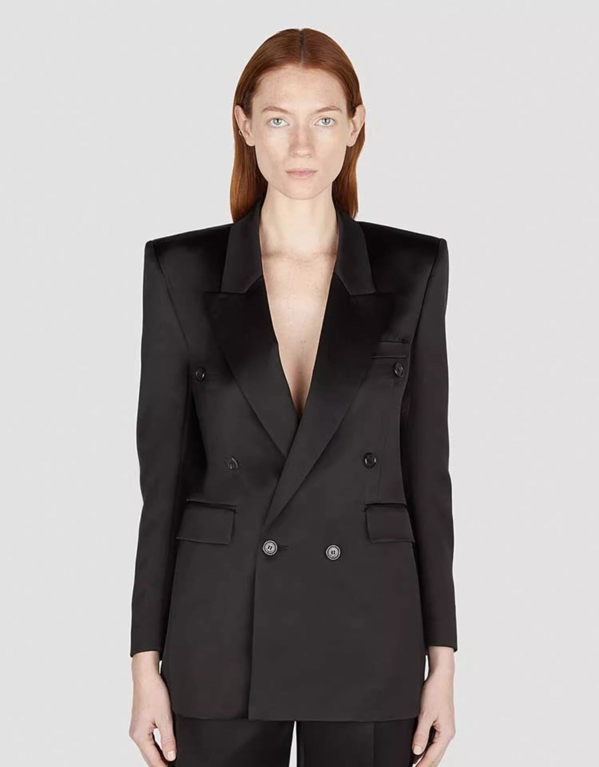 Elegant Mulberry Silk Suite Coat Top