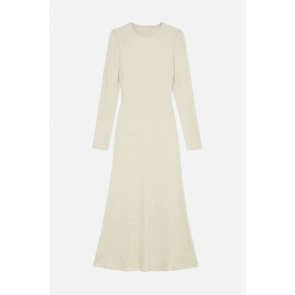 Timeless Chic Long Dress Long Sleeve Wrinkled Evening Dress Glamour White