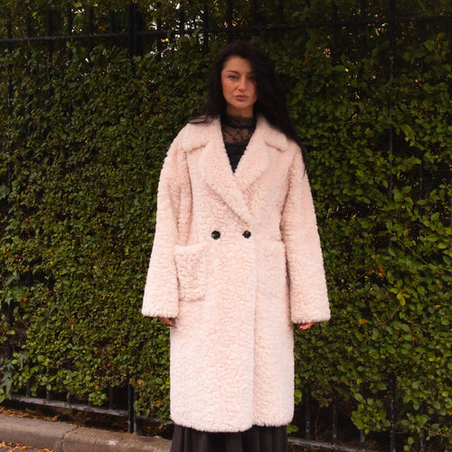Eco-friendly Soft Sheet Fur Fox Long Coat Jacket Faux