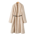 Galaxy Super Soft White Coat Jacket  Eco-friendly Fur with Belt