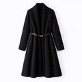 Galaxy Super Soft  Black Coat Jacket  Eco-friendly Fur with Belt