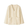 Galaxy Super Soft Fur Coat Jacket  Eco-friendly Fur  White Cream