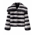 Galaxy Chinchilla Fur Black White Super Soft Jacket