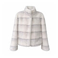 Galaxy Sable Fur White Grey Super Soft Jacket