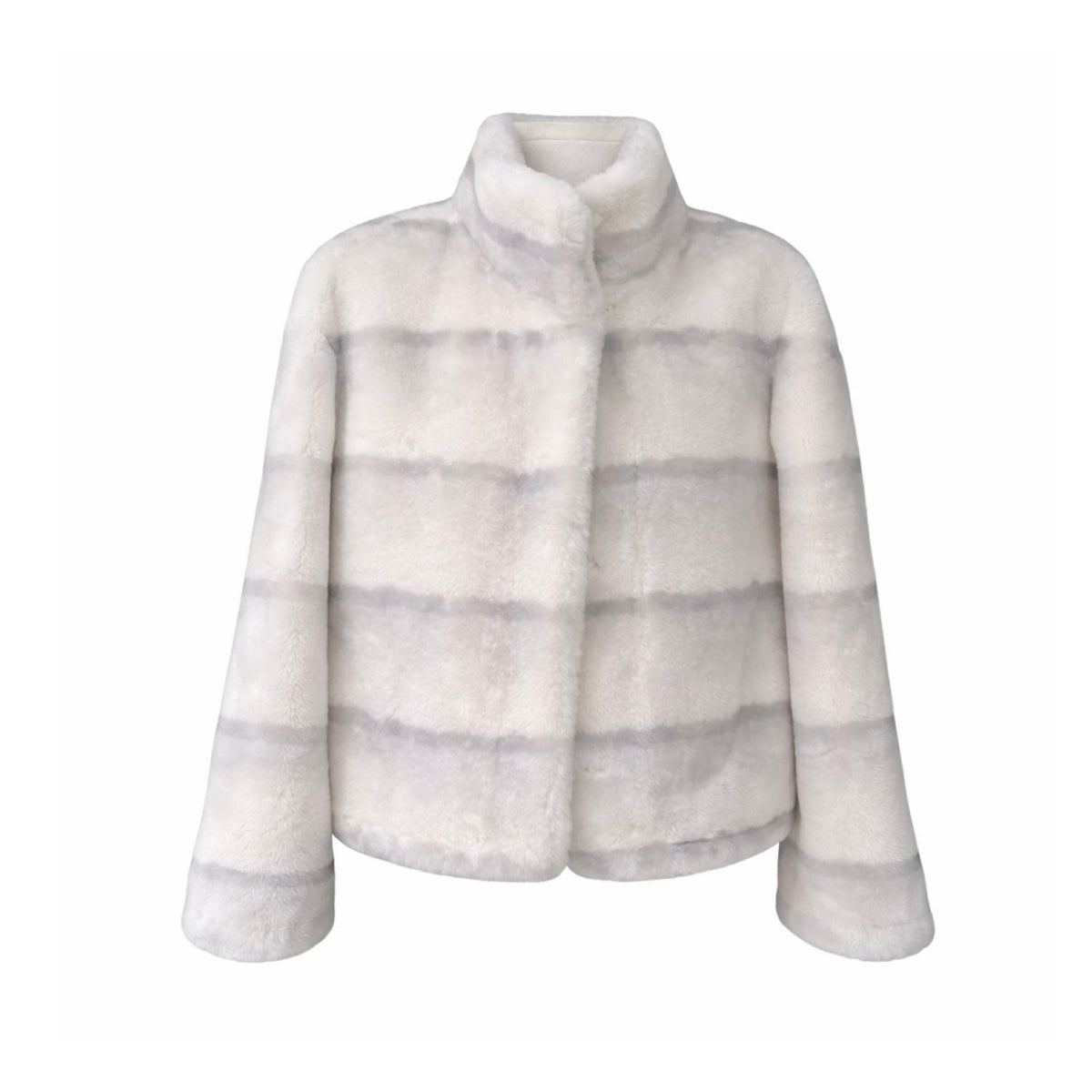 Galaxy Sable Fur White Grey Super Soft Jacket