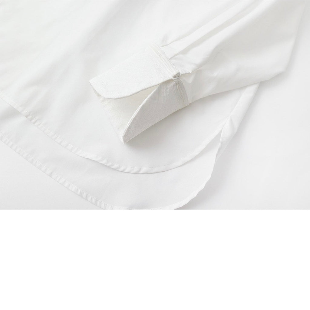 Embroidery Elegant Lance White Shirt