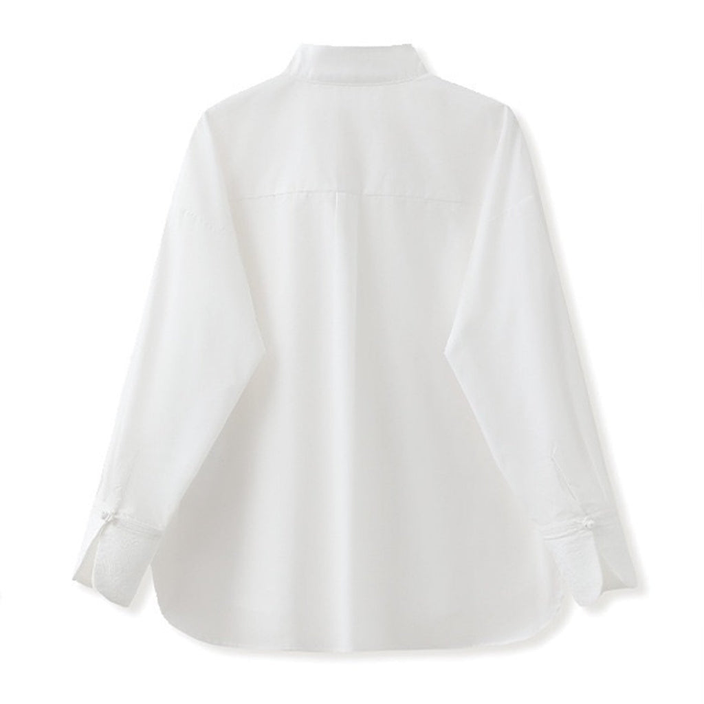 Embroidery Elegant Lance White Shirt