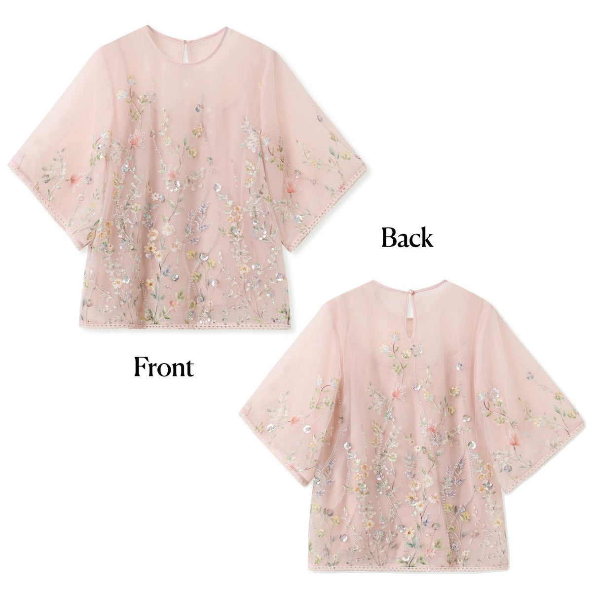 Embroidered 3D Flower Cardigan Dress Top