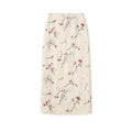 Embroidered Floral Tree Skirt Set Women Detail Blouse for Wedding Guest
