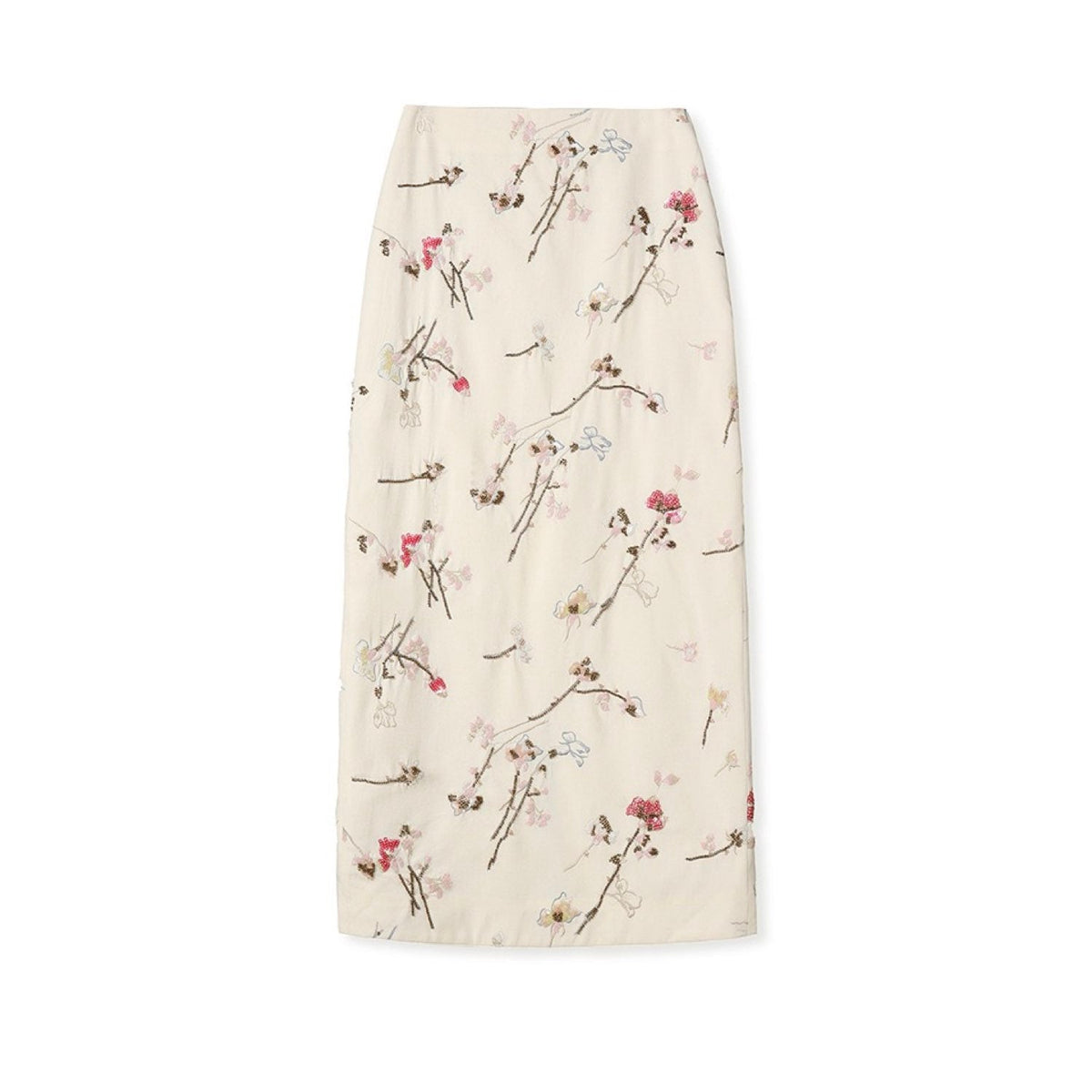 Embroidered Floral Tree Skirt Set Women Detail Blouse for Wedding Guest