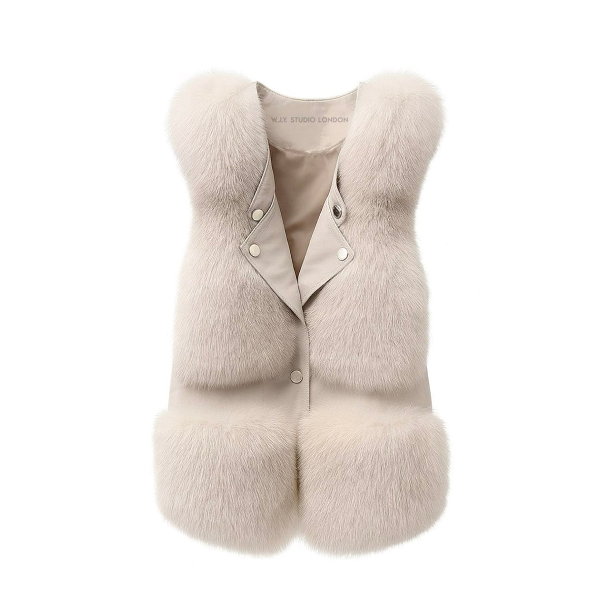 Eco-friendly Jacket Vast Faux Super Soft Fur Leather Buttons