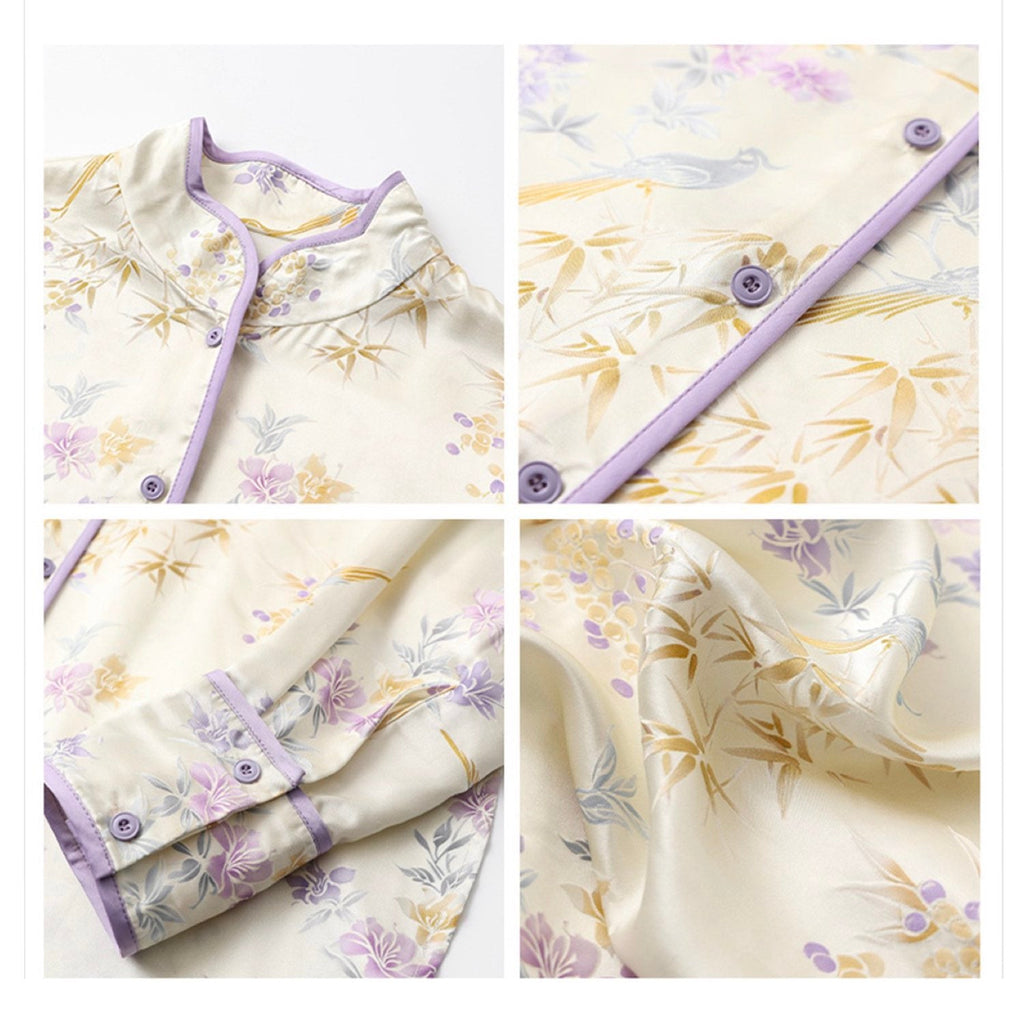 Embroidered Mulberry Silk Elegant Shirt