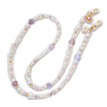 Luxe Purple Pearl Natural  Phone Case Long Chain Hand-carry Shoulder Necklace