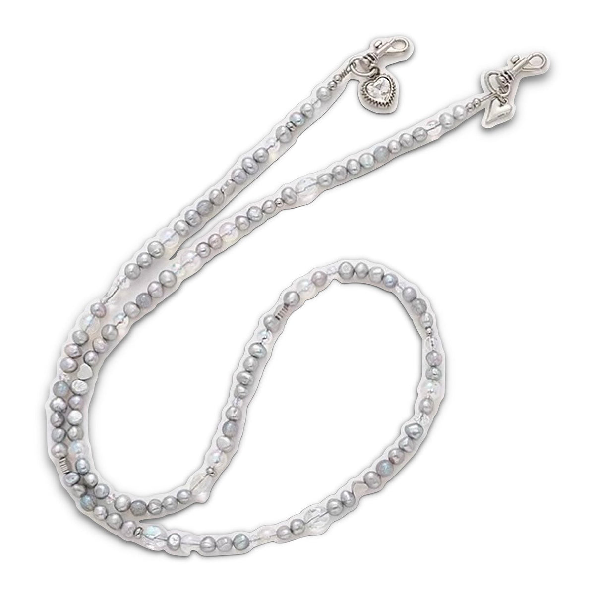 Pearl phone case chain with silver clasp for WJY studio phone case 