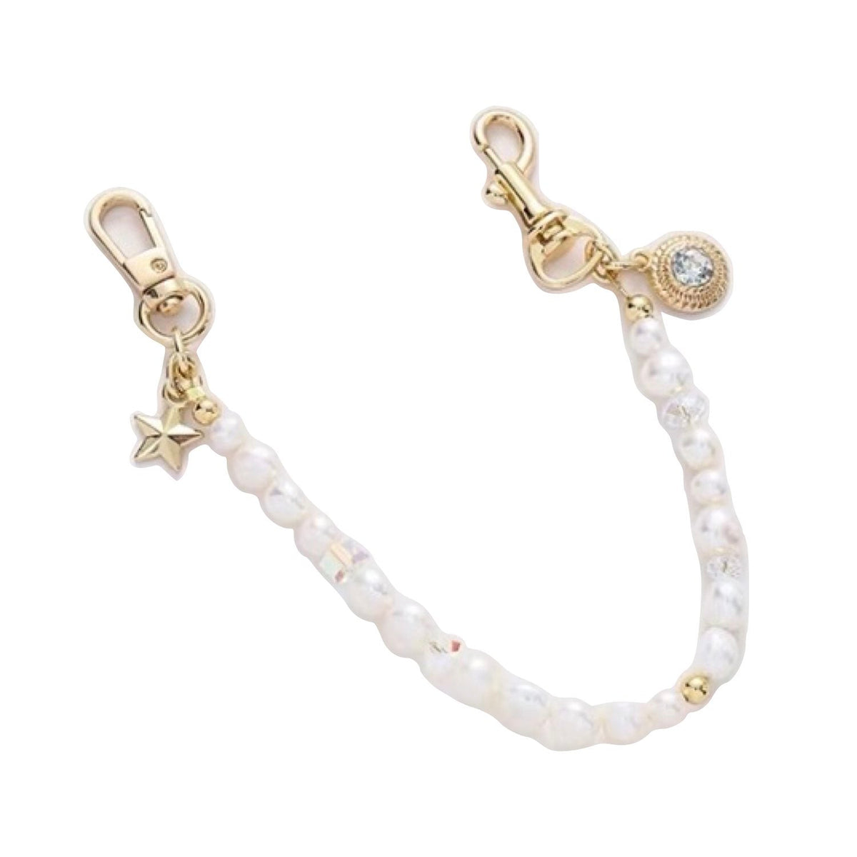 Luxe Natural Pearl Cream Phone Case Chain Hand Carry