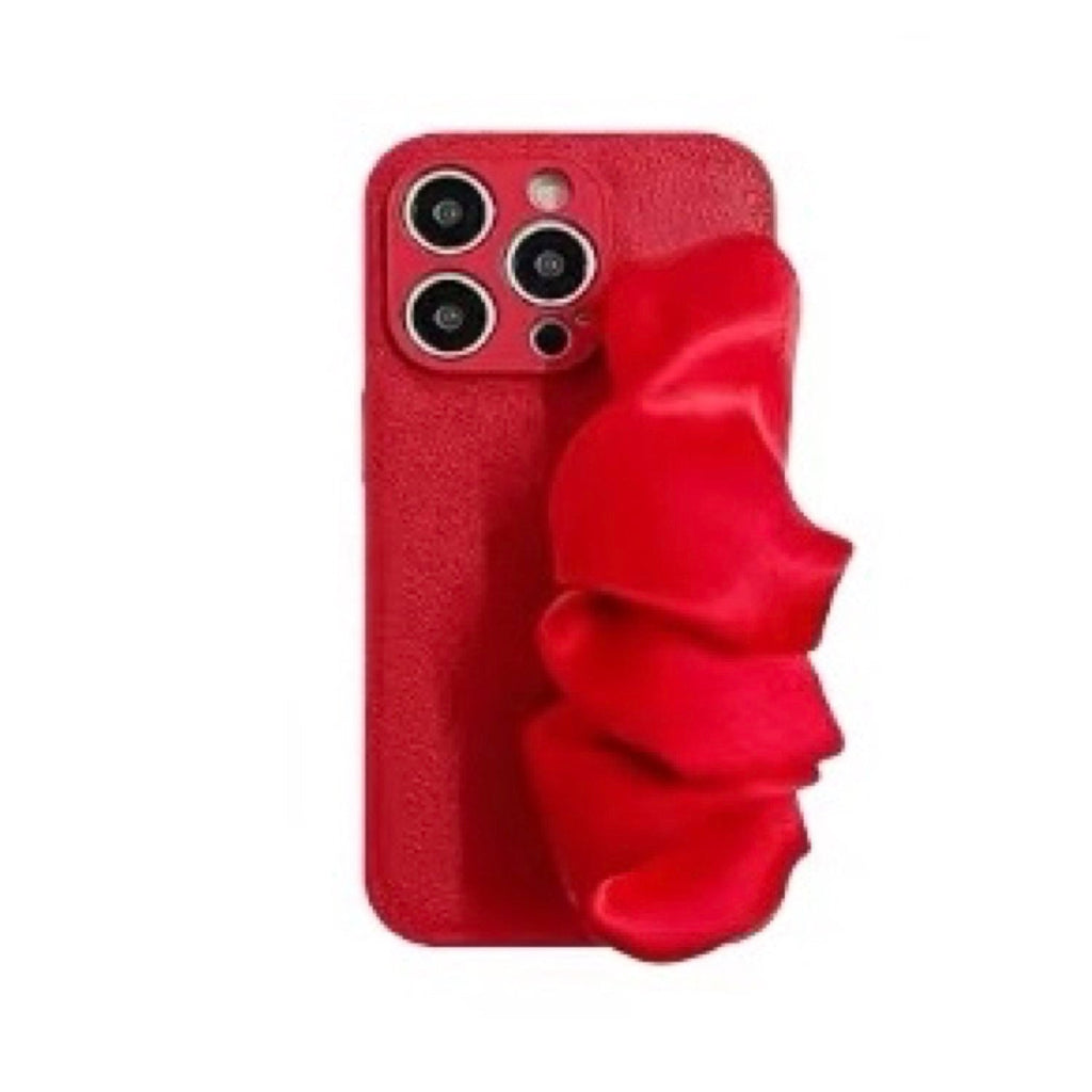Silky Red Phone Case Hand Holder