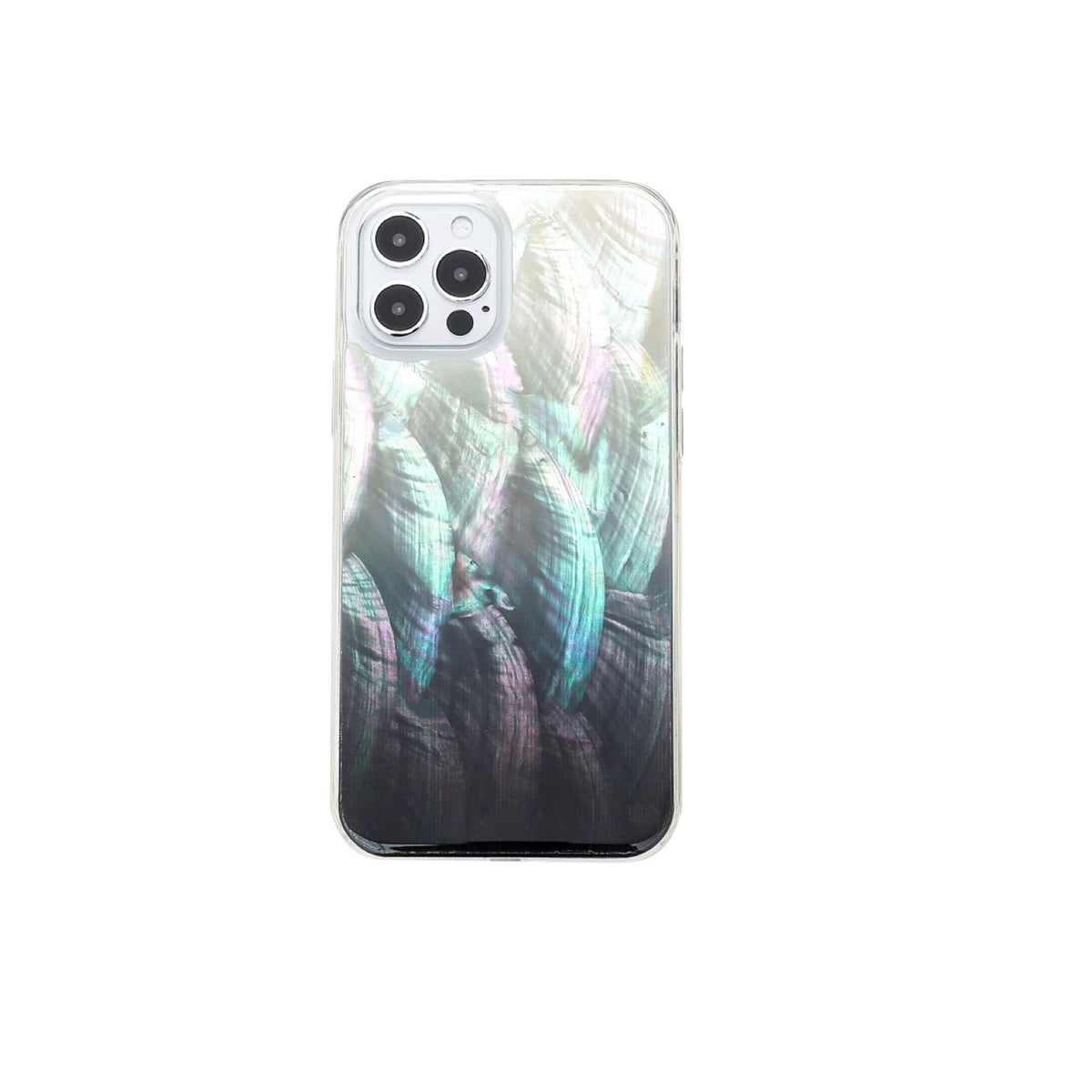 Iridescent Mother-of-Pearl Luxe Phone Case Black