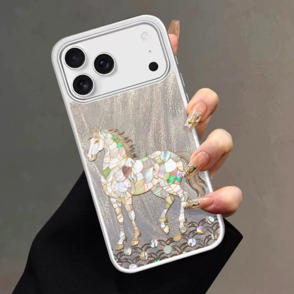 Luxury Mirror Horse White iPhone Case Phone Cover | Selected Pieces We Love