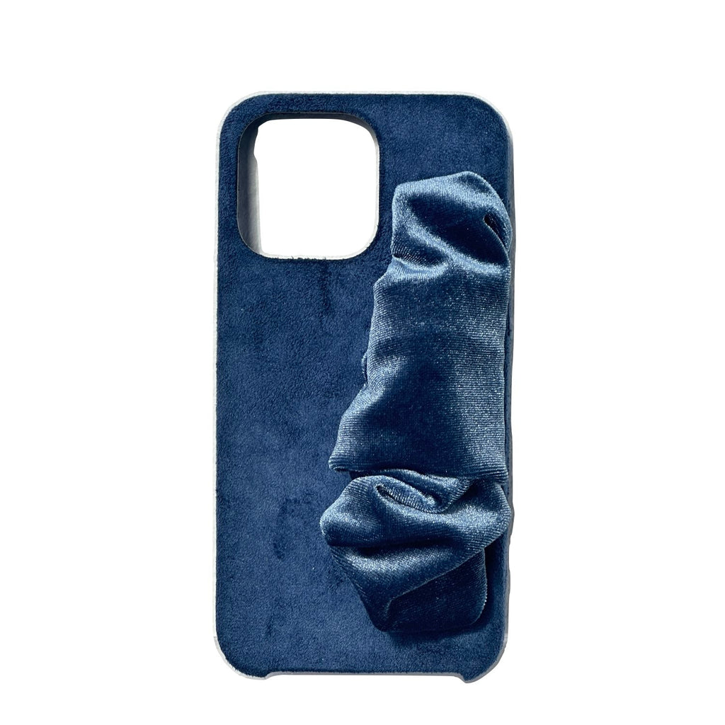Blue Phone Case With Silky Hand Holder