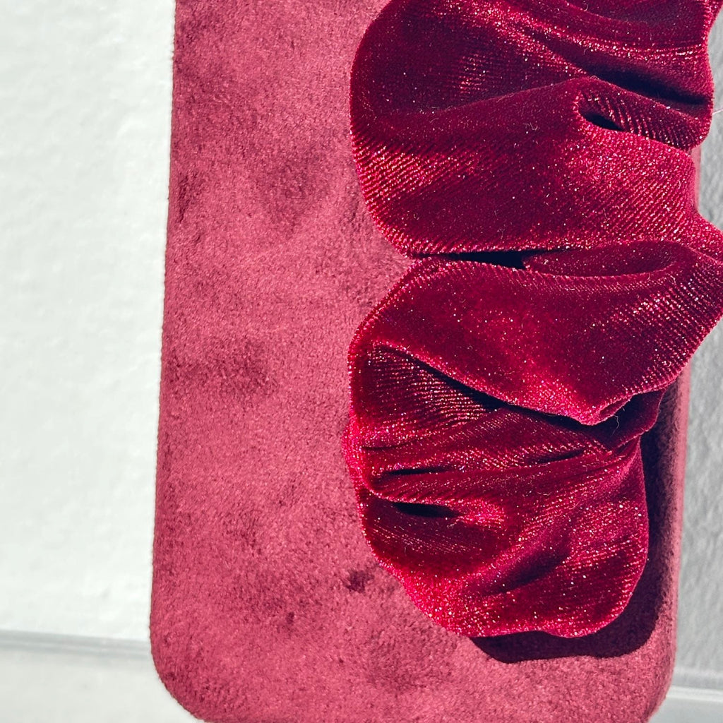 Bright Red Phone Case With Silky Hand Holder