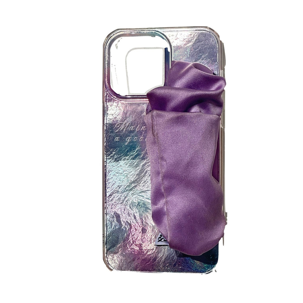 Lavender Phone Case With Silky Hand Holder