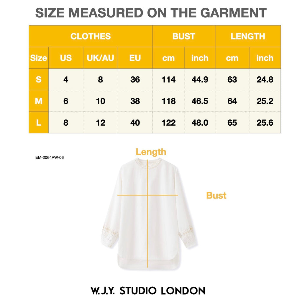 Embroidery Elegant Lance Round Neck White Shirt