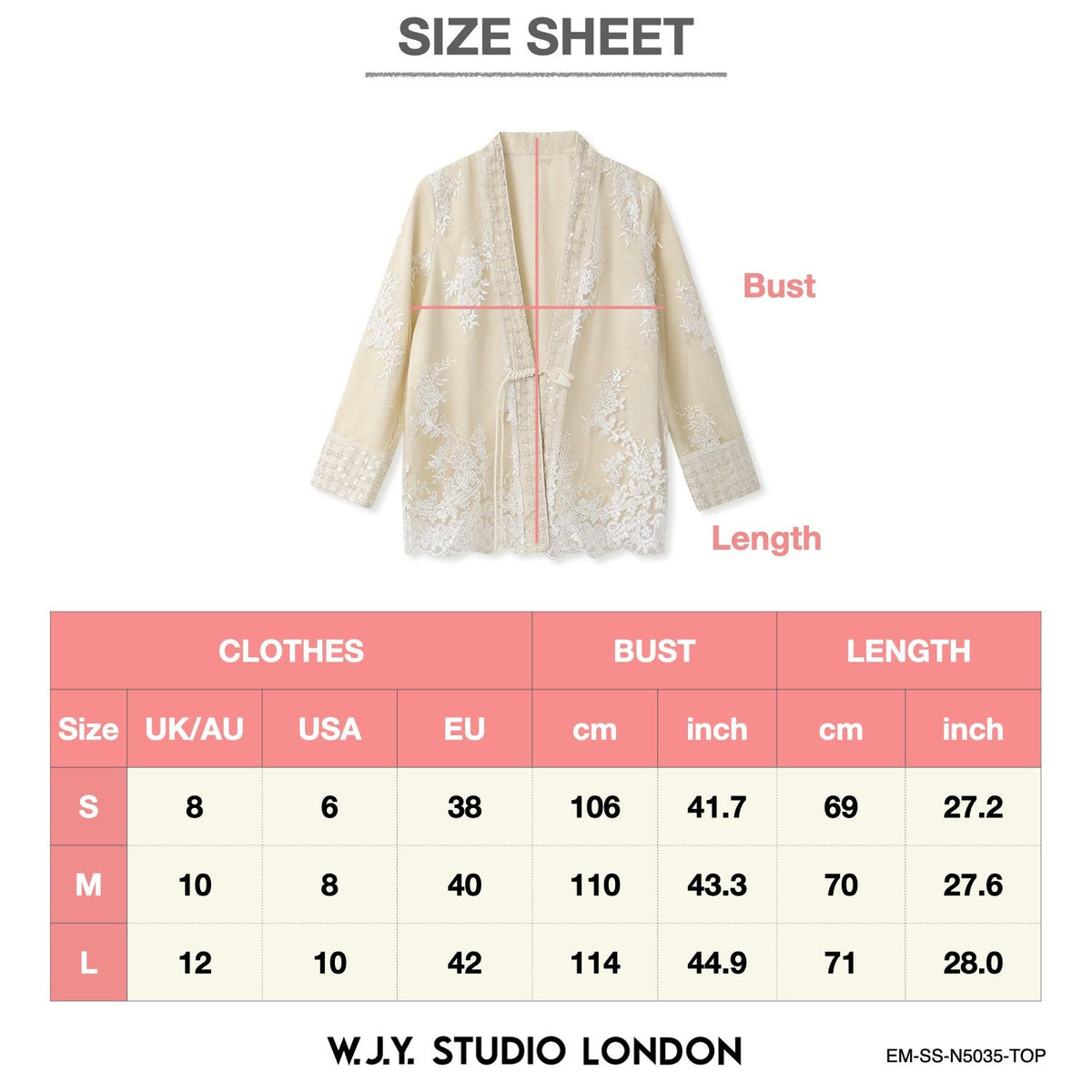 Embroidered Flower Cardigan Chinese-Inspired Style Beige White Women Top