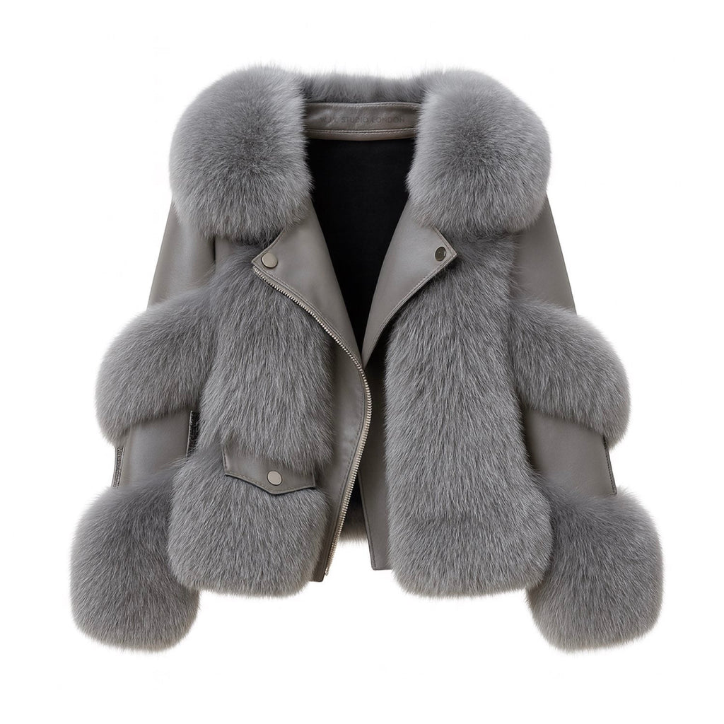Beautifully Eco-friendly Fur Coat Grey