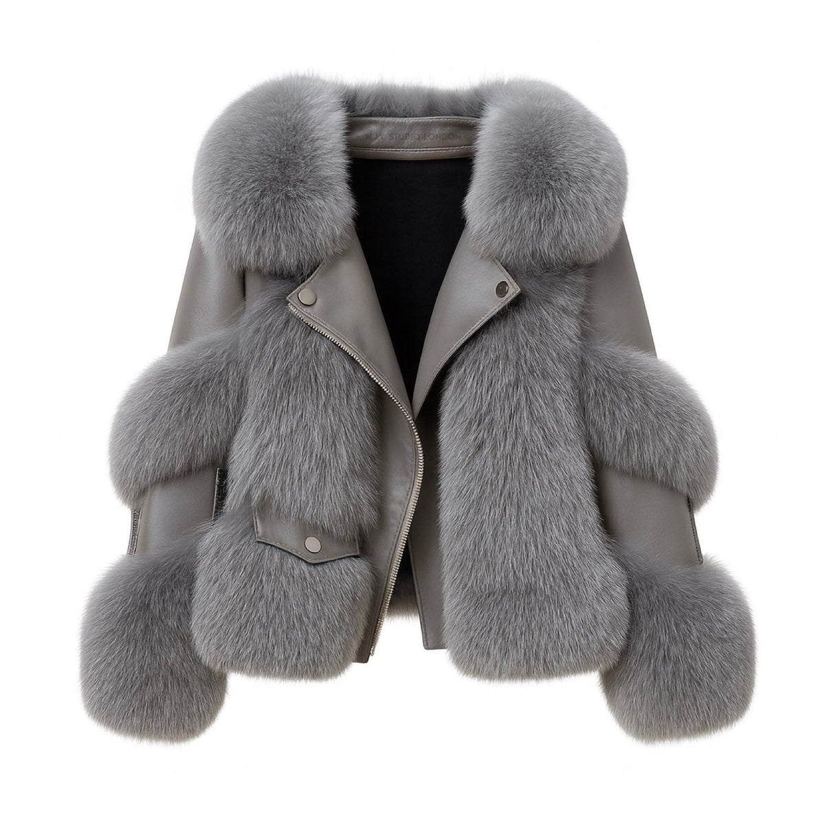 Beautifully Eco-friendly Fur Coat Grey