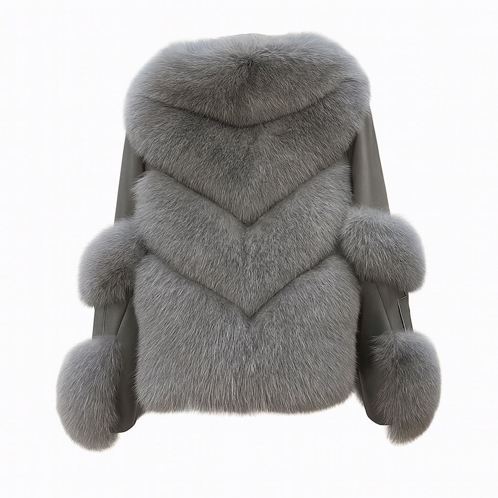 Beautifully Eco-friendly Fur Coat Grey