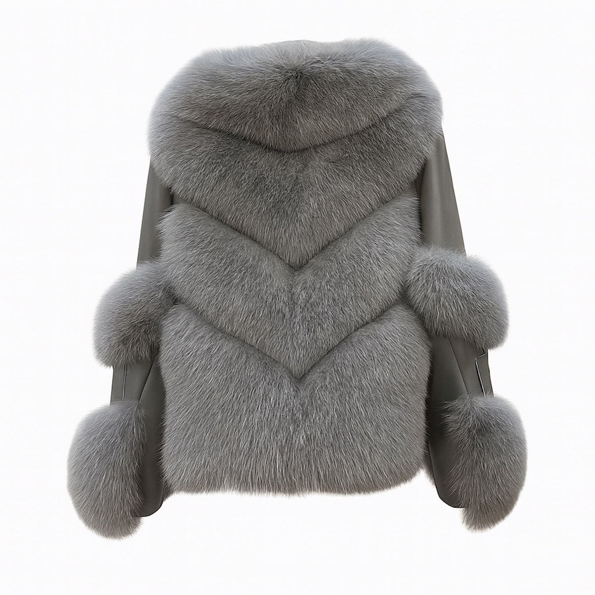 Beautifully Eco-friendly Fur Coat Grey