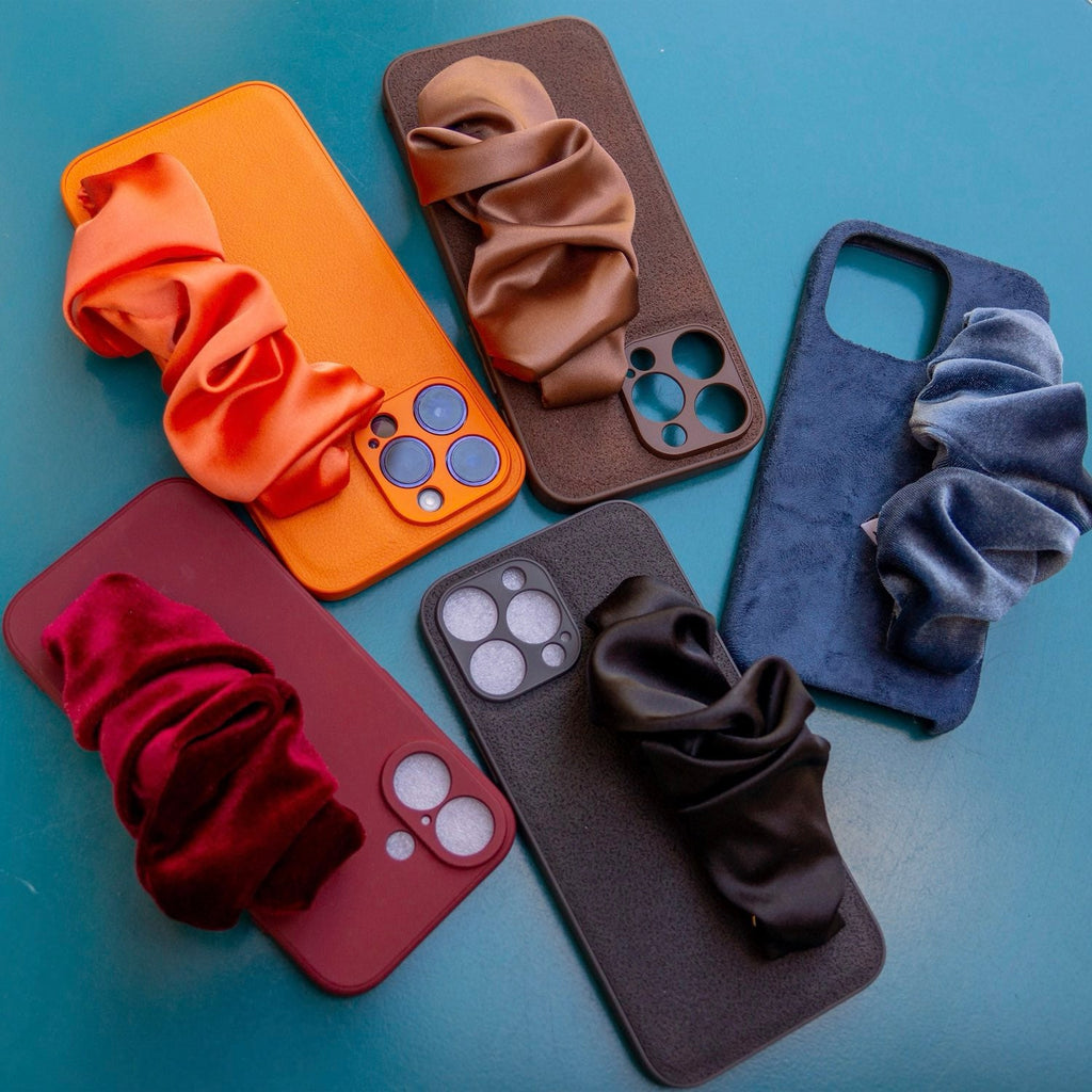 Silky Hand Holder Black Phone Case